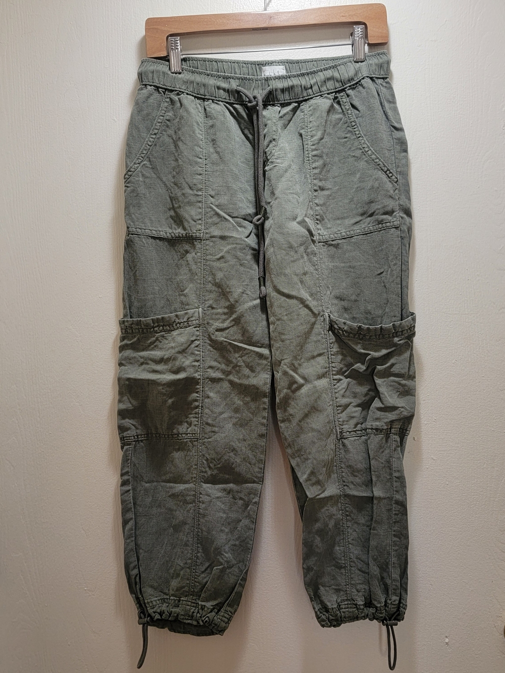Women's Olive Green Cargo Jogger Pants